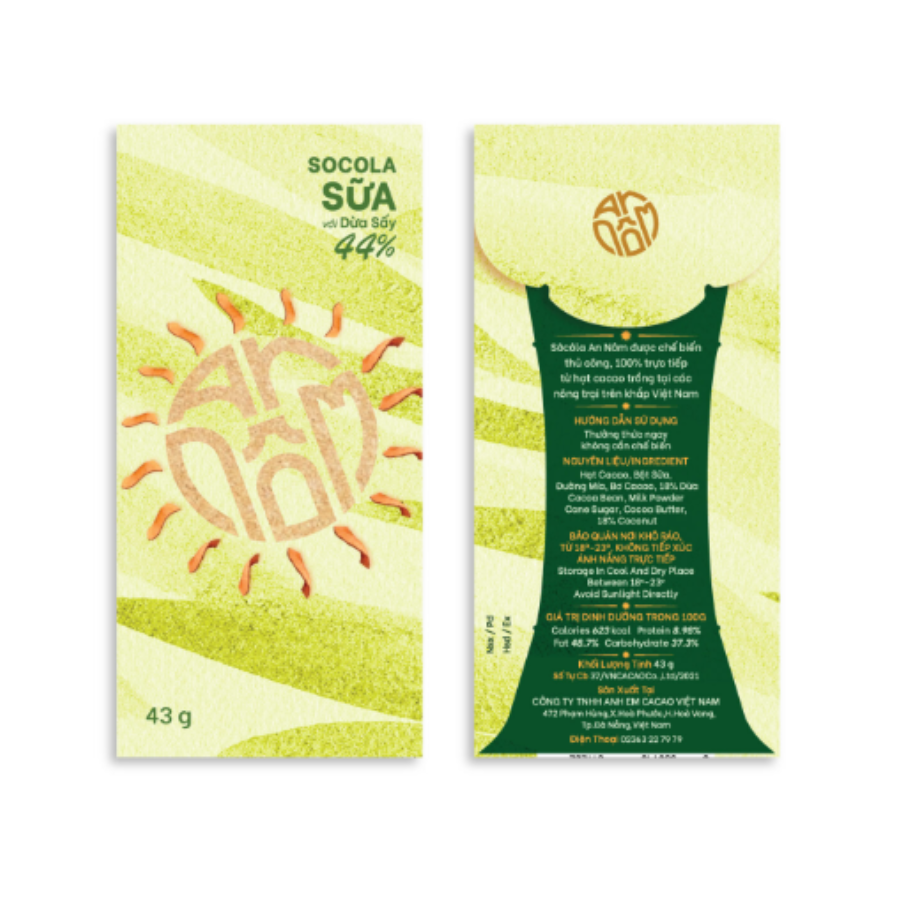Socola An Nôm - Socola Sữa với Dừa Sấy