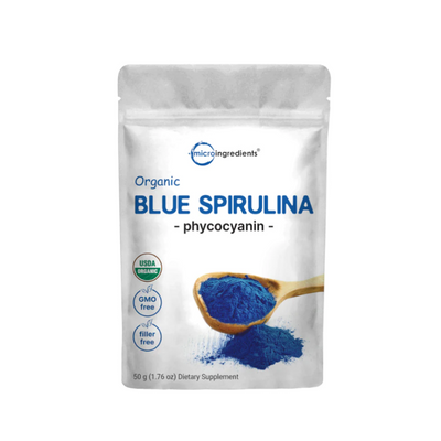 Organic Blue Spirulina(Phycocyanin) Powder 50g