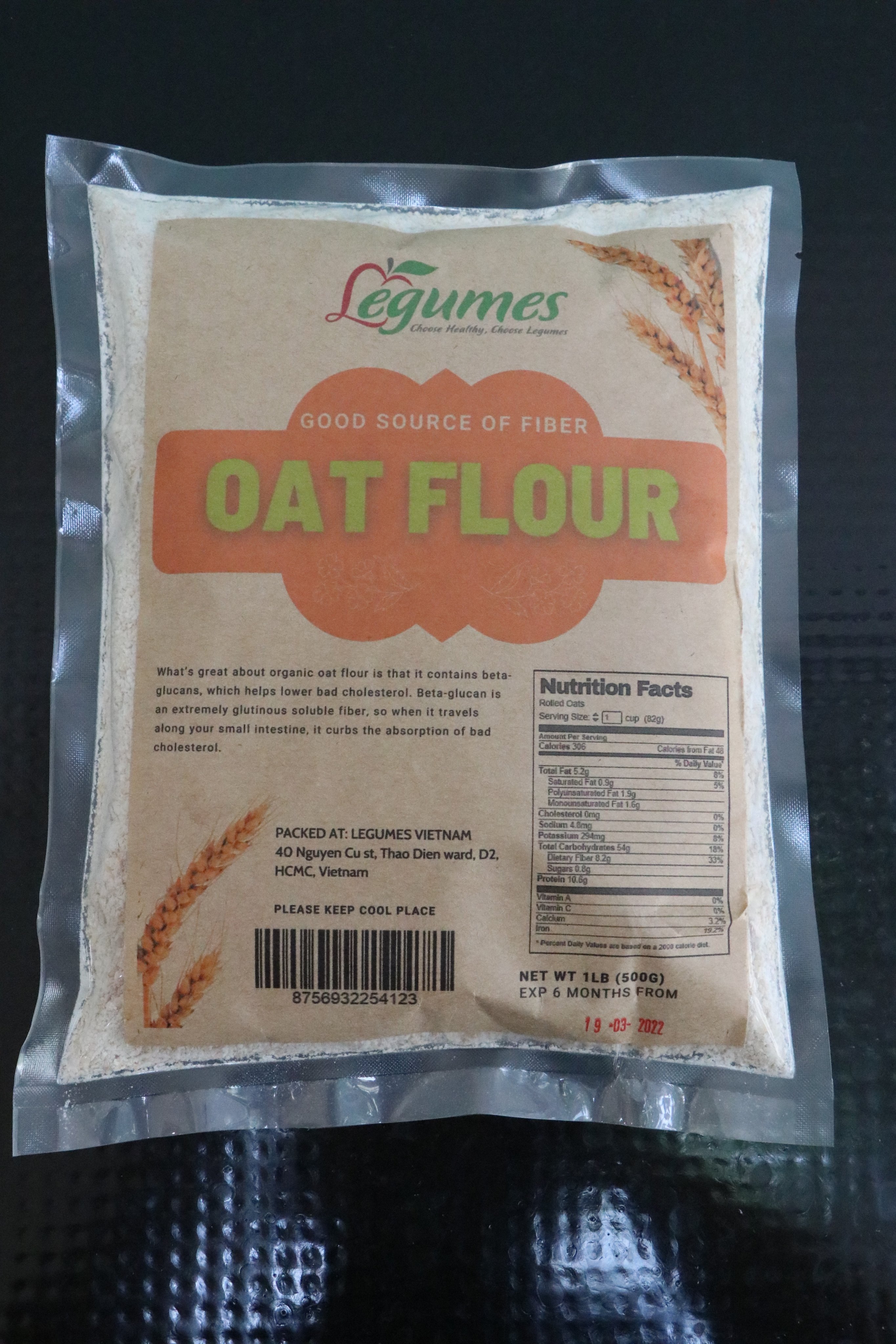 Oat Flour ( Non GMO, Organic ) - Bột yến mạch (Không biến đổi gen, hữu cơ)