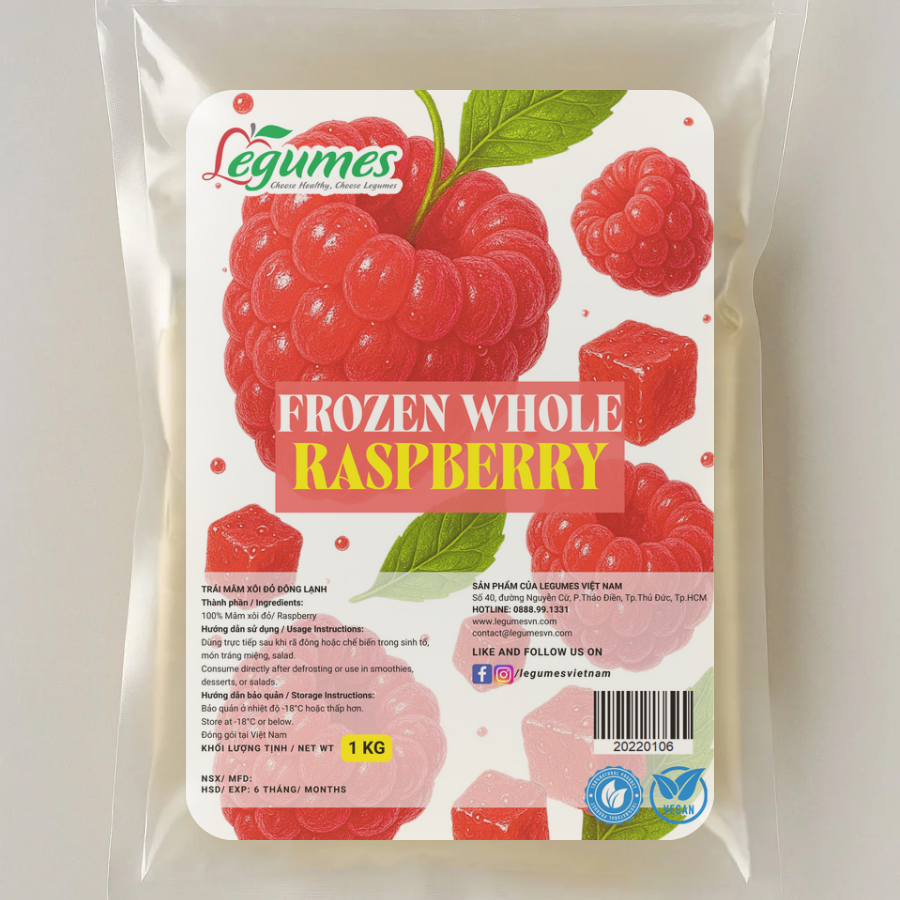 Raspberry Frozen - Mâm xôi đông lạnh