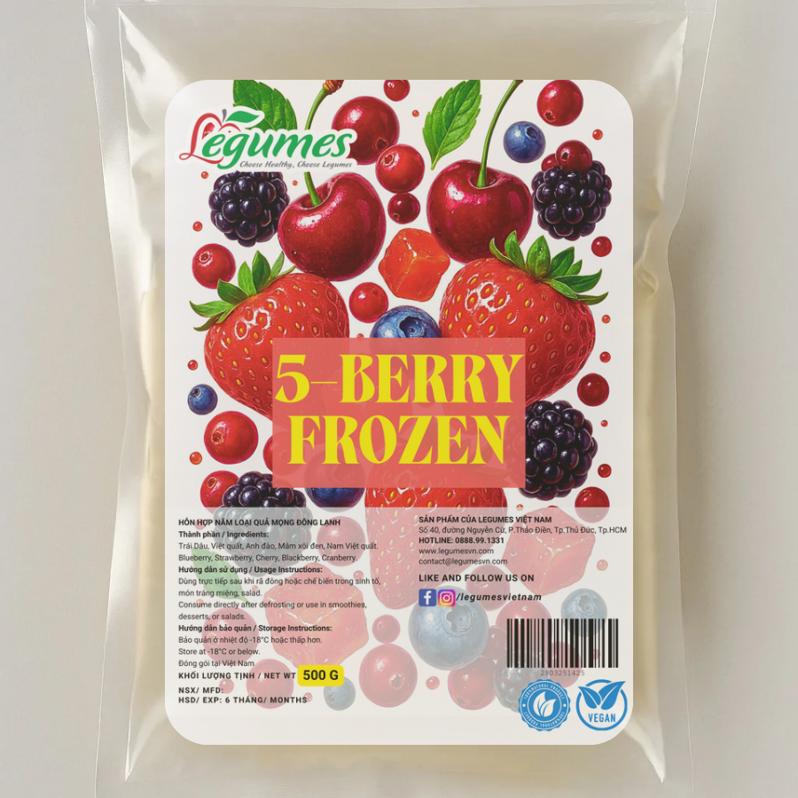 5-Berry Đông Lạnh – Hỗn Hợp 5 Loại Quả Mọng – Légumes