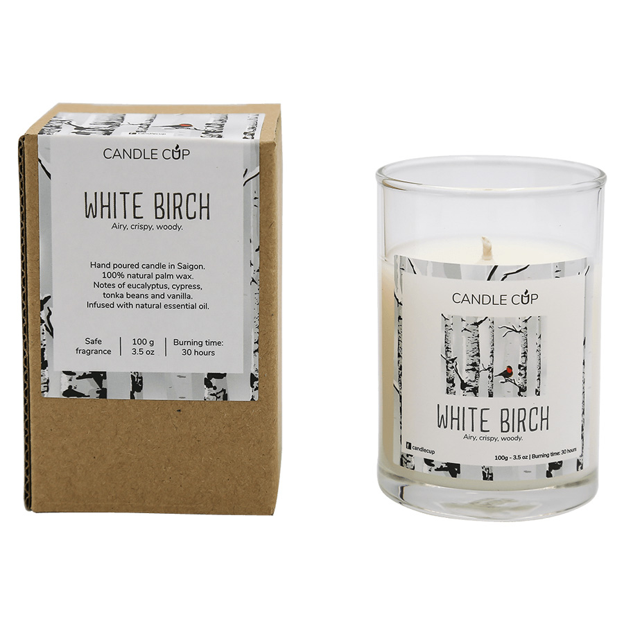 Candle Cup White Birch - Cốc nến bạch dương
