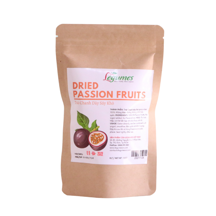 Legumes Dried Passion Fruit - Chanh dây khô Legumes