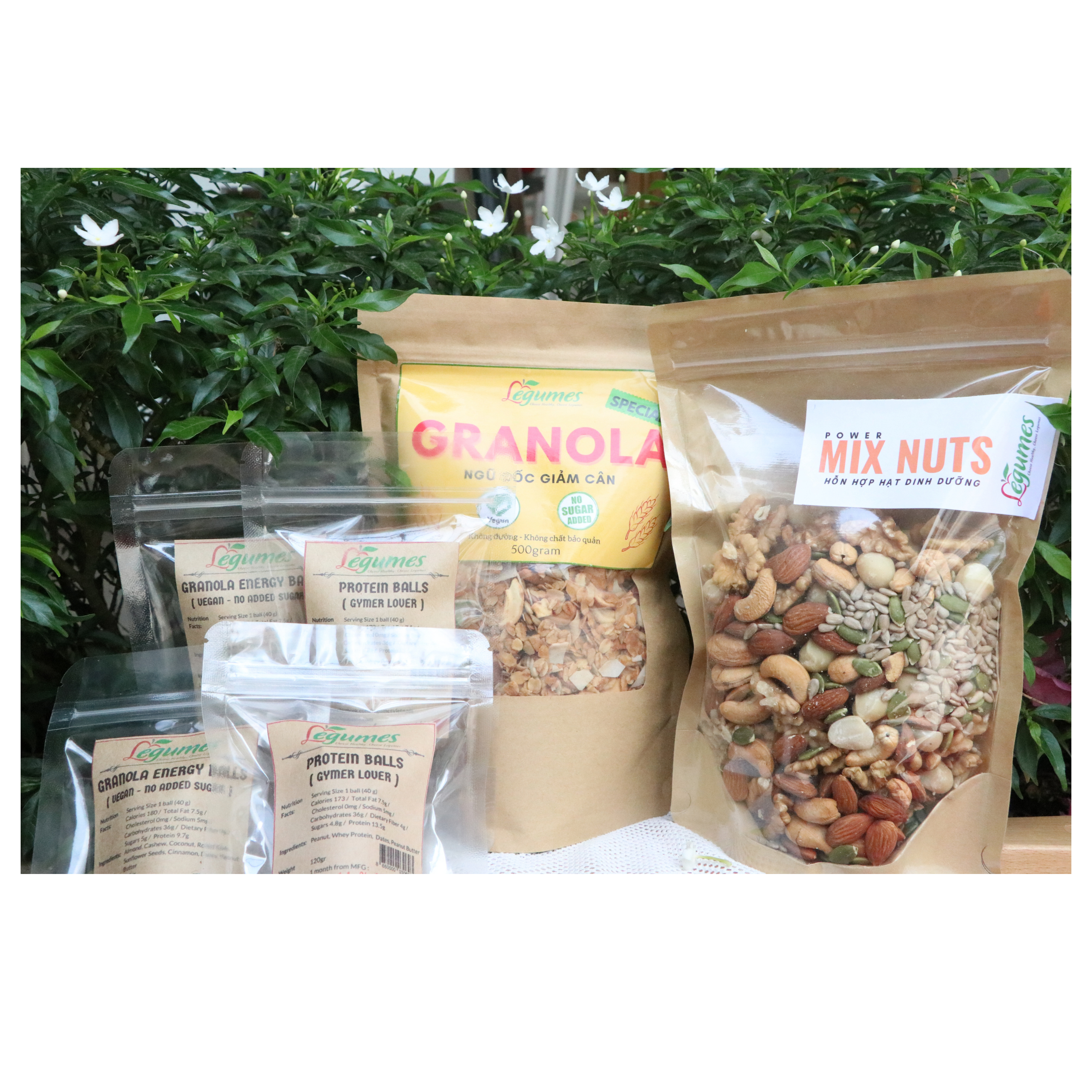 Combo 5: Sport Balls (4 bags)  +  Homemade Granola + Mixed Nuts