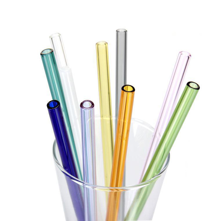 Glass Straws Clear Bent 7 x 8 mm Reusable Straw For Smoothies, Tea, Juice,  Water, Essential Oils