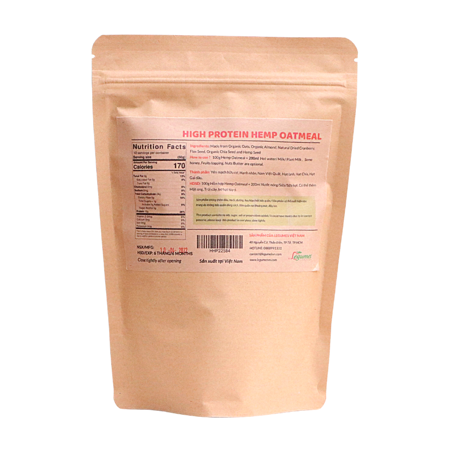 High Protein Hemp Oatmeal